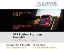 Tablet Screenshot of drive4chiefcarriers.com